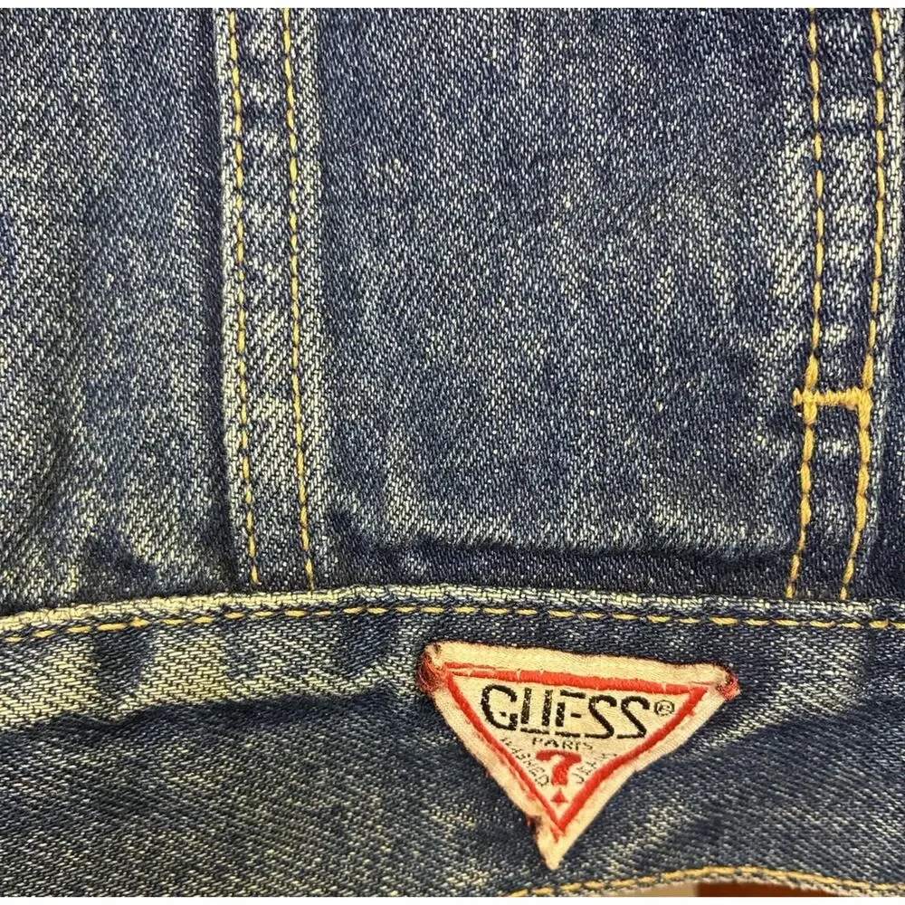 Vintage 80s Guess Georges Marciano Denim Jacket M Blue Jean Trucker USA 10847